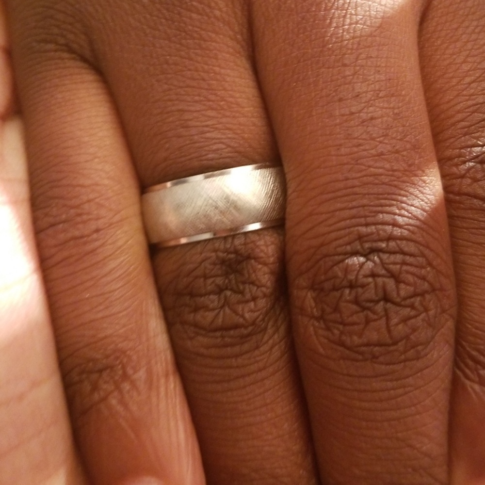 14k silver wedding band